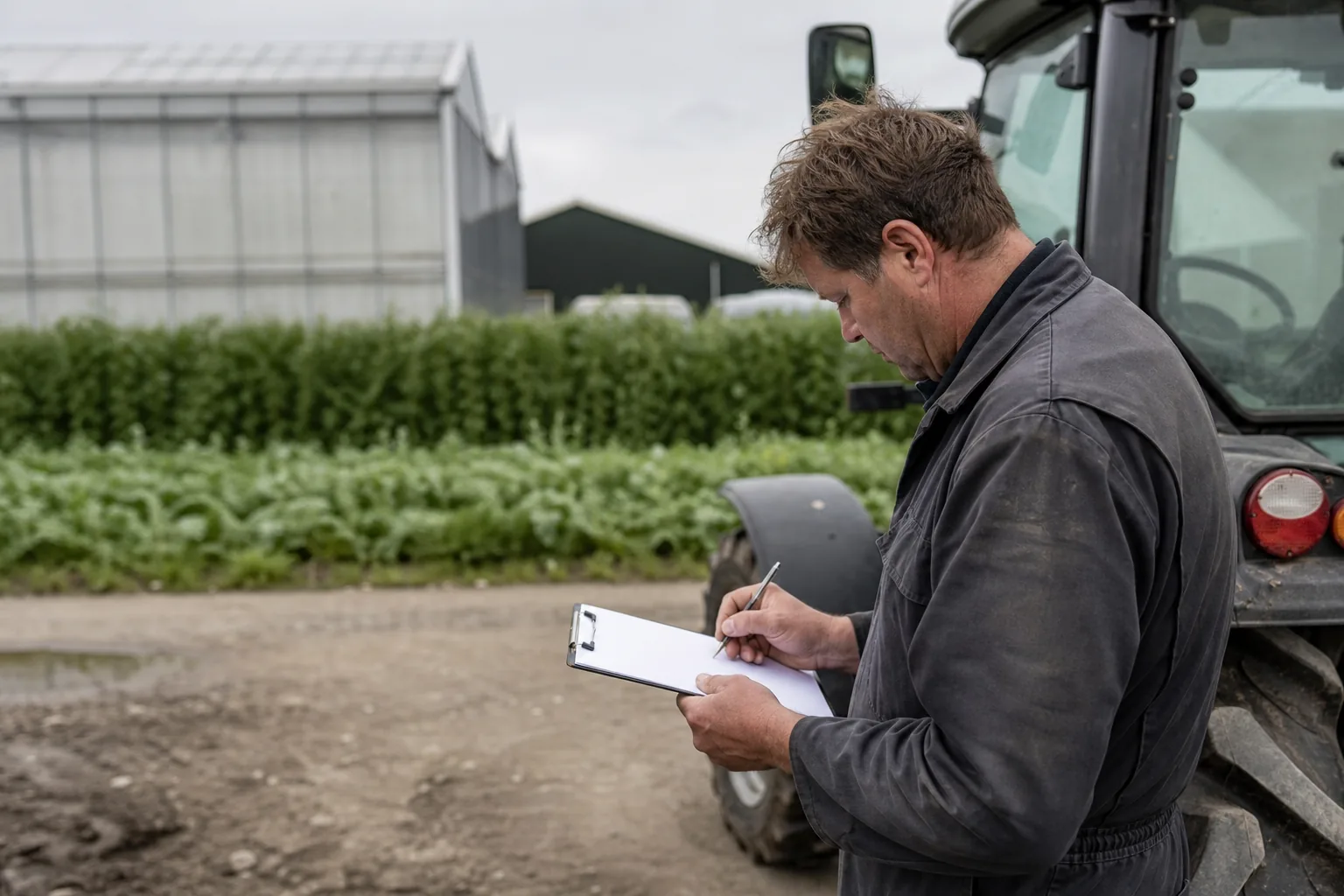 Werk op een Nederlands agrarisch bedrijf. Beeld bij het artikel: Welke gegevens horen er per rit minimaal op de werkbon te staan?