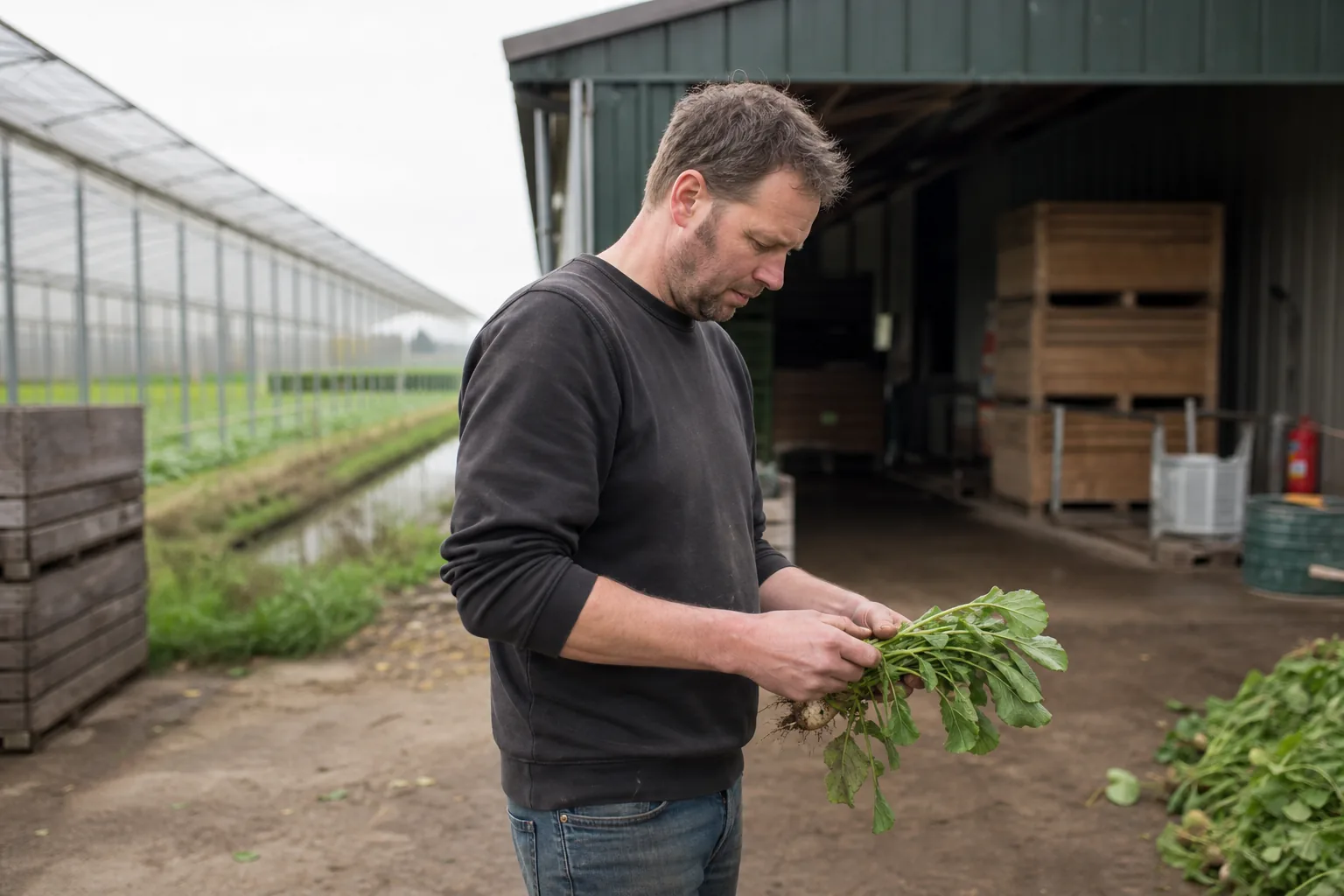 Werk op een Nederlands agrarisch bedrijf. Beeld bij het artikel: Waarom verdwijnt meerwerk zo vaak tussen het perceel en de factuur van de klant?