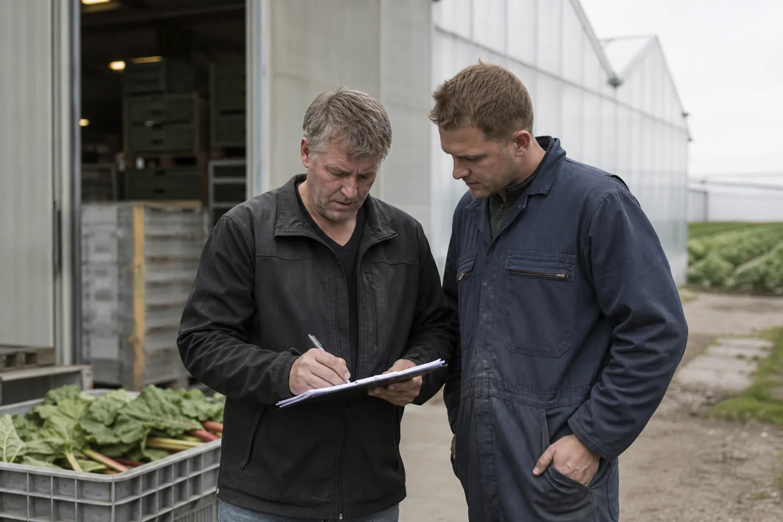 Werk op een Nederlands agrarisch bedrijf. Beeld bij het artikel: Wanneer is een papieren werkbon nog genoeg en wanneer werkt een digitale rit beter?